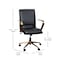 Flash Furniture Black LeatherSoft Office Chair with Gold Arms GO-21111B-BK-GLD-GG - alternate 3